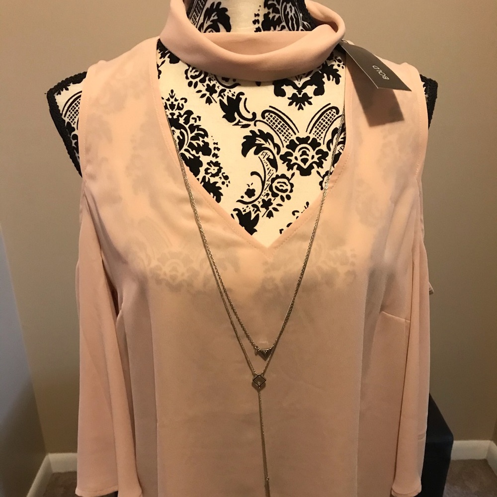 Beautiful Pink Cold Shoulder Blouse